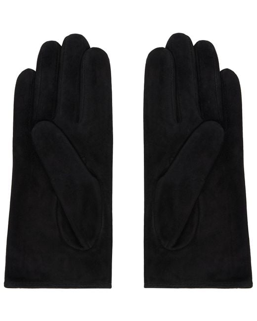 Handsome Stockholm Black Essentials Suede Gloves