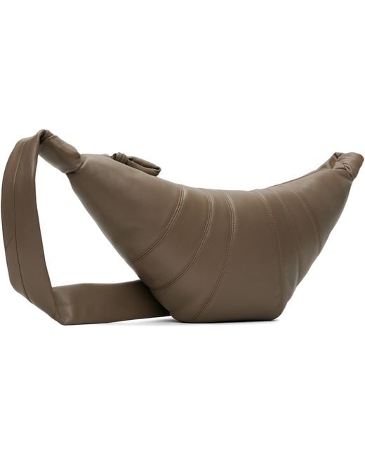 Lemaire Black Khaki Medium Croissant Bag for men