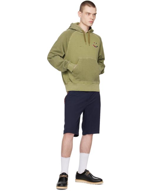 PS by Paul Smith Green Khaki Happy Mix Up Hoodie for men