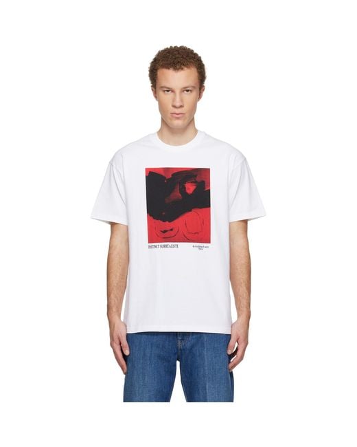 Givenchy White Regular Fit T-Shirt for men