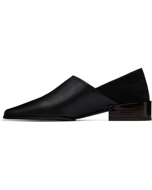 Alaïa Black Square Slipper Loafers