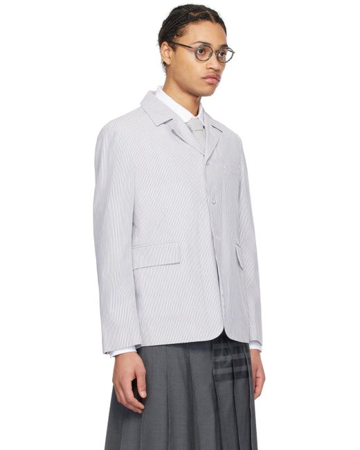 Thom Browne Multicolor Gray Unconstructed Blazer for men
