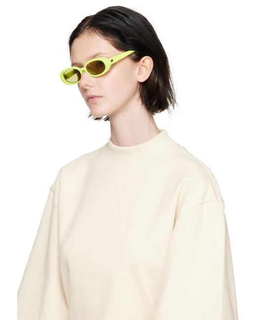 Le Specs Green Outta Love Sunglasses