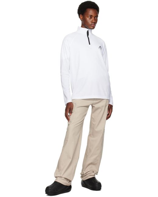 1017 ALYX 9SM White Quarter Zip Sweatshirt for men