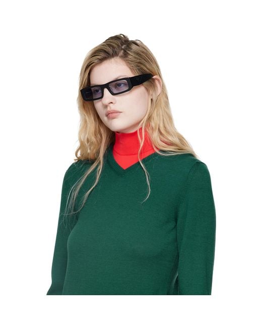 Prada Blue Rectangular Sunglasses