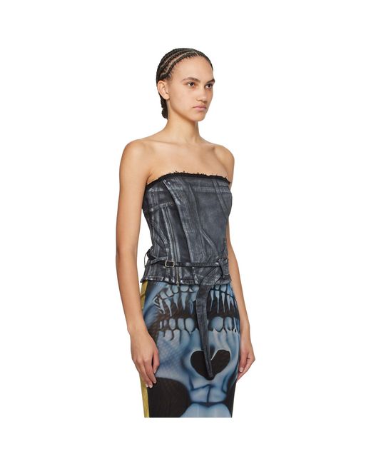 OTTOLINGER Black Zip Denim Top