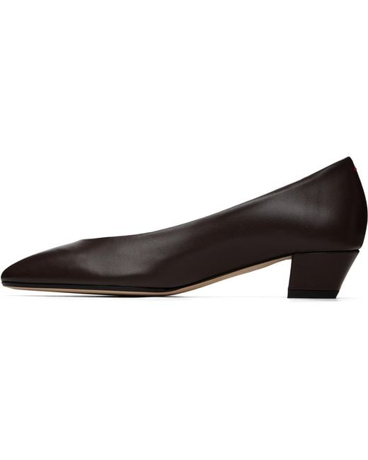 Aeyde Brown Helia Low-Cut Heels
