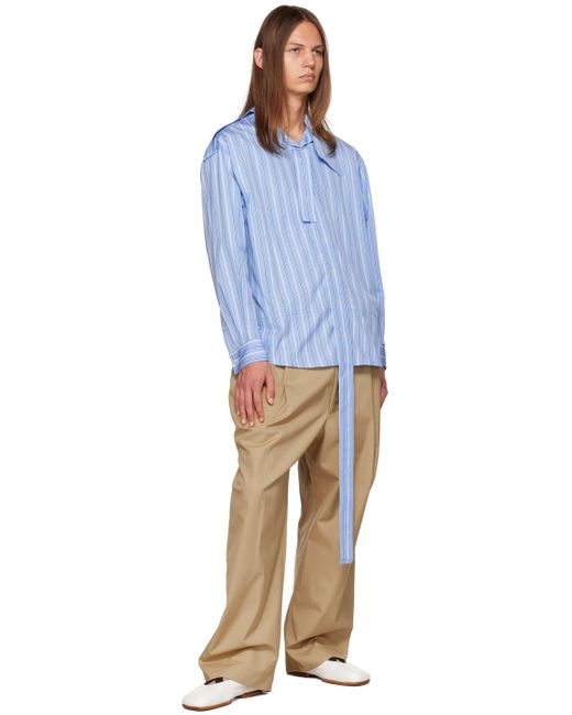 MERYLL ROGGE Natural Tan Pleated Trousers for men