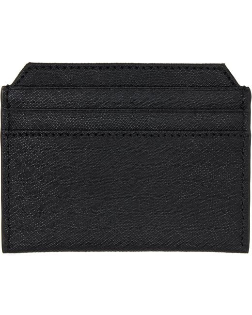 Vivienne Westwood Black Slim Orb Card Holder for men