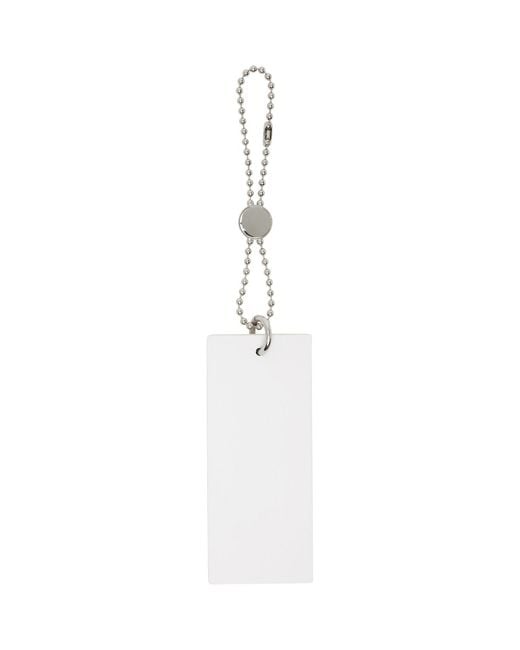 MM6 by Maison Margiela White 'numeric Tag' Bag Charm for men