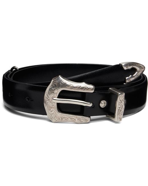 Toga Black Metal Buckle Belt
