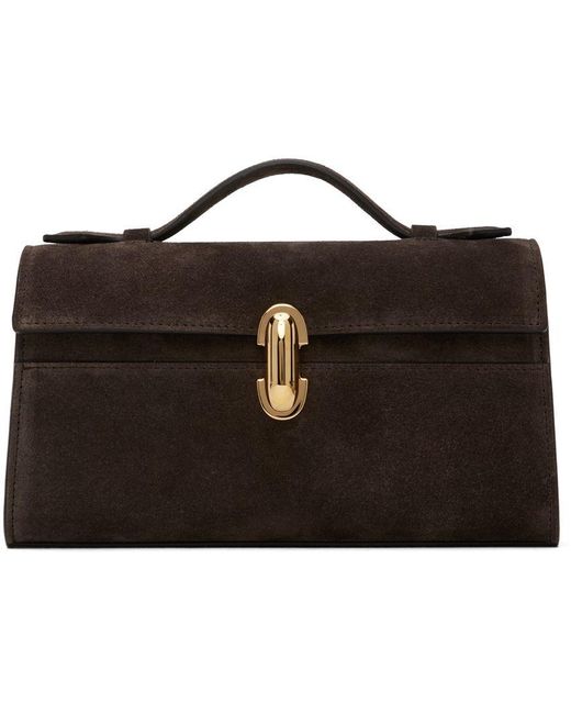 SAVETTE Black Brown Symmetry Pochette Bag