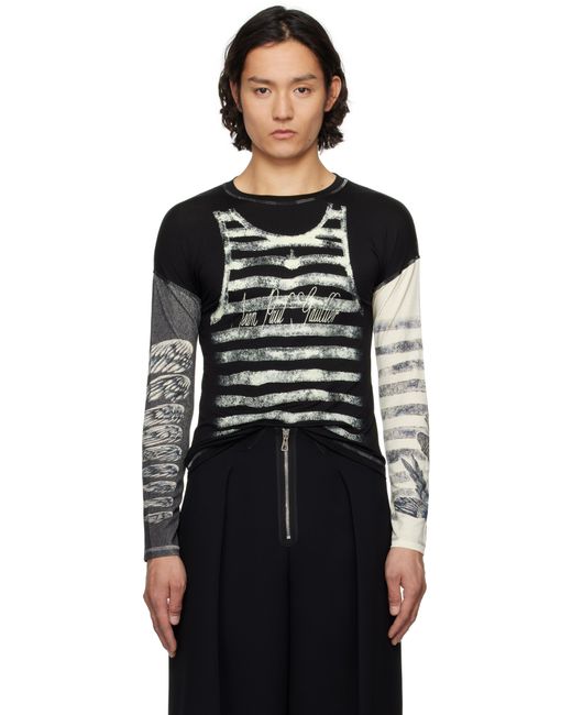 Jean Paul Gaultier Black 'The Tattoo Top' T-Shirt for men