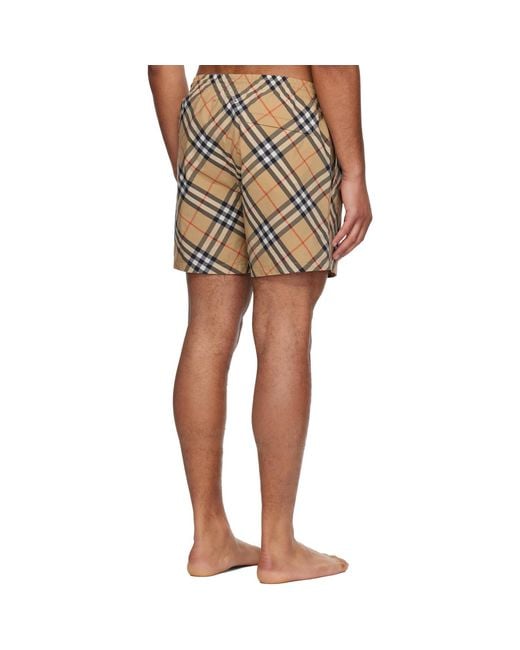 Burberry Multicolor Check Swim Shorts for men