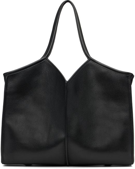 Hereu Black Calella Squared Medium Grainy Tote for men