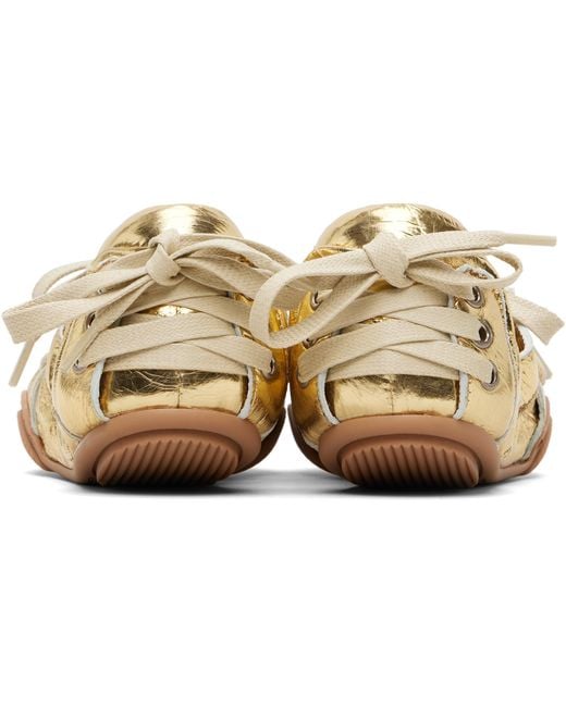 Acne Black Lace-Up Leather Sneakers