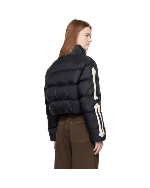 Amiri Black Bones Cropped Down Jacket