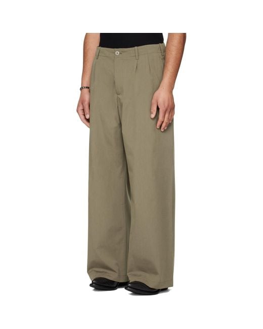 Our Legacy Brown Khaki Bridge Chino Trousers for men