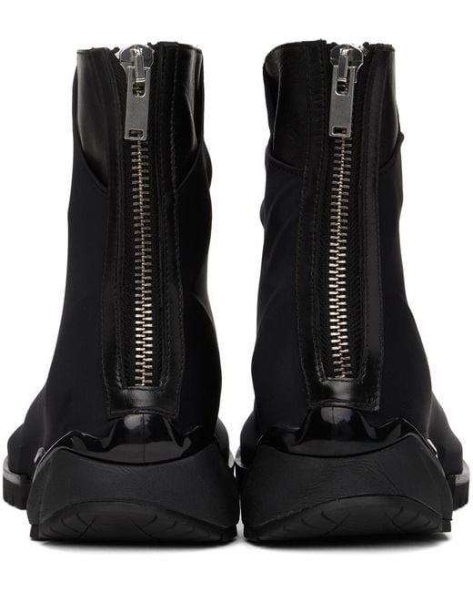 424 Black Overlay Boots for men