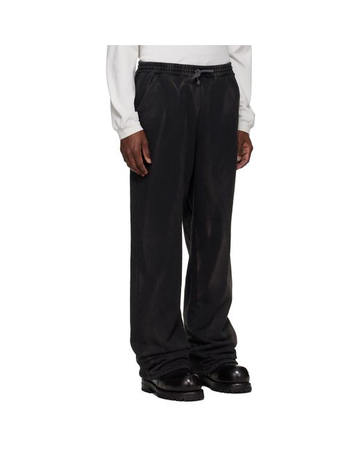 ALEXANDER DIGENOVA Black Trashed Sweatpants for men