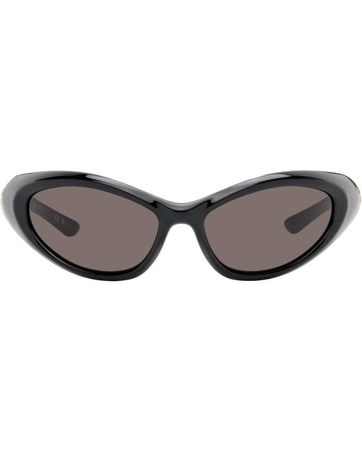 Balenciaga Black Oval Sunglasses for men