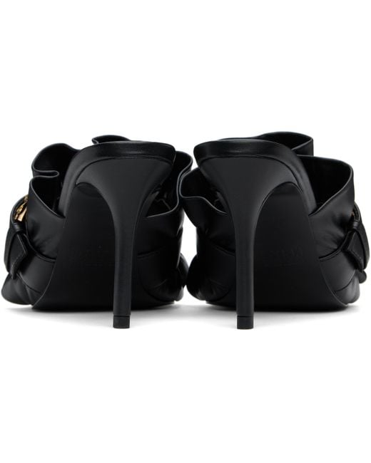 Versace Jeans Couture ブラック Baroque Buckle Emily ミュール Black