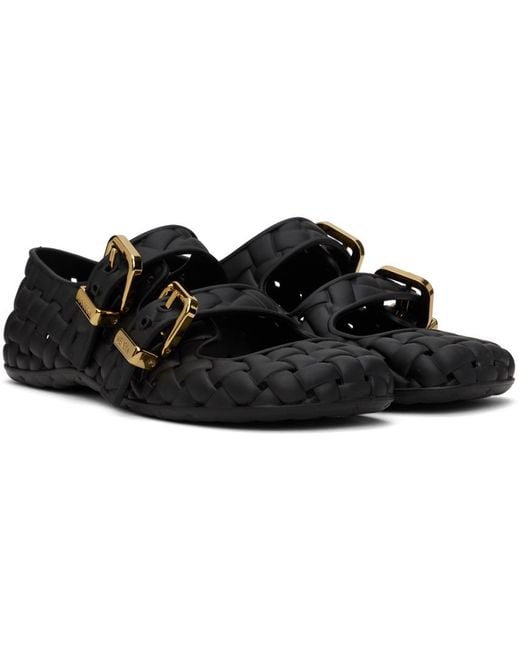 Bottega Veneta Amy メリージェーン フラットシューズ ブラック | Lyst