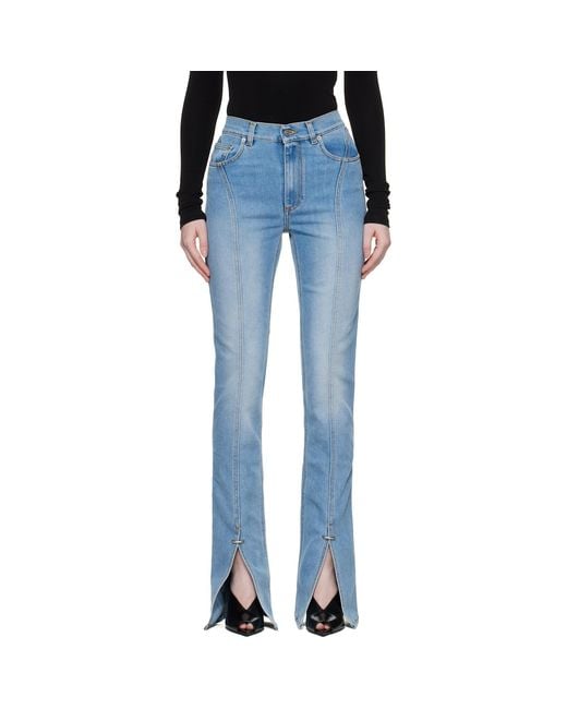 Mugler Blue Stretch Denim Jeans