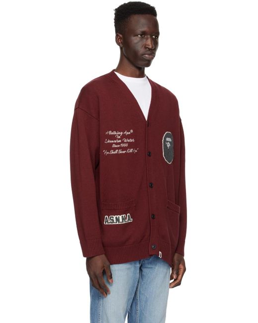 A Bathing Ape Embroidered Cardigan for men