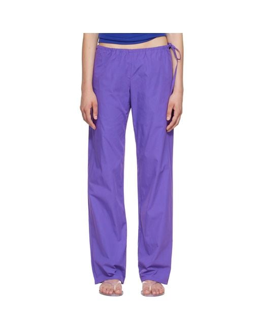 Brooke Callahan Purple Tie Lounge Pants
