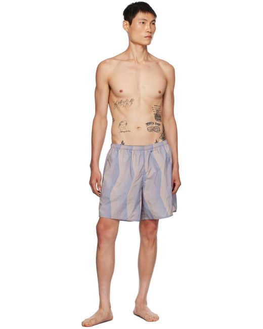 Acne Multicolor Print Swim Shorts for men
