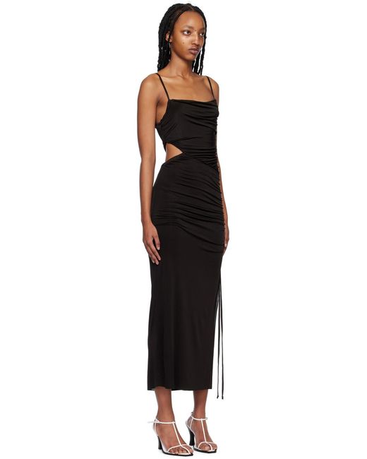 Robe Longue Asymétrique Ariel Noire Bec & Bridge en coloris Black
