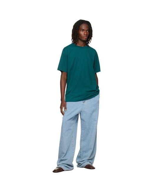 Dries Van Noten Green Regular Fit Cotton T-Shirt for men