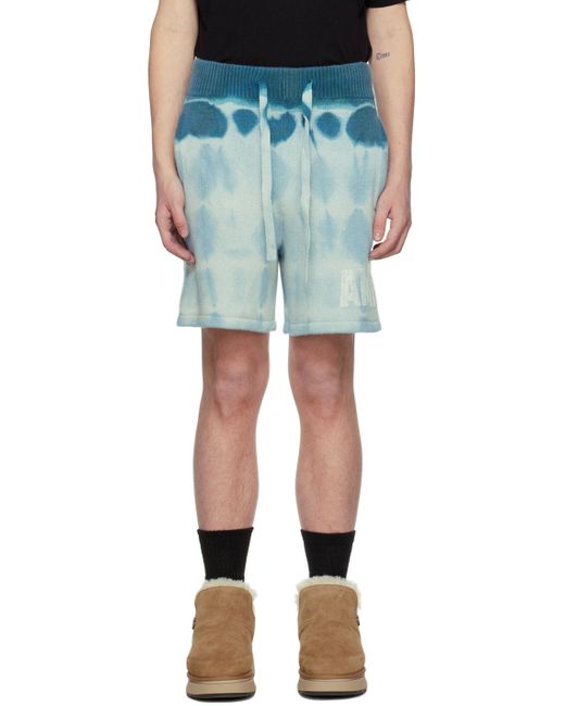 Amiri Blue Tie Dye Shorts for Men Lyst