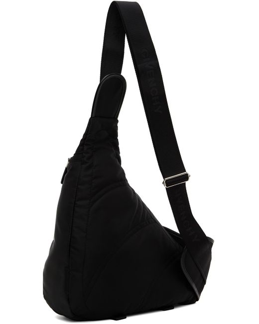 Givenchy Black Medium G-zip Triangle Backpack for men