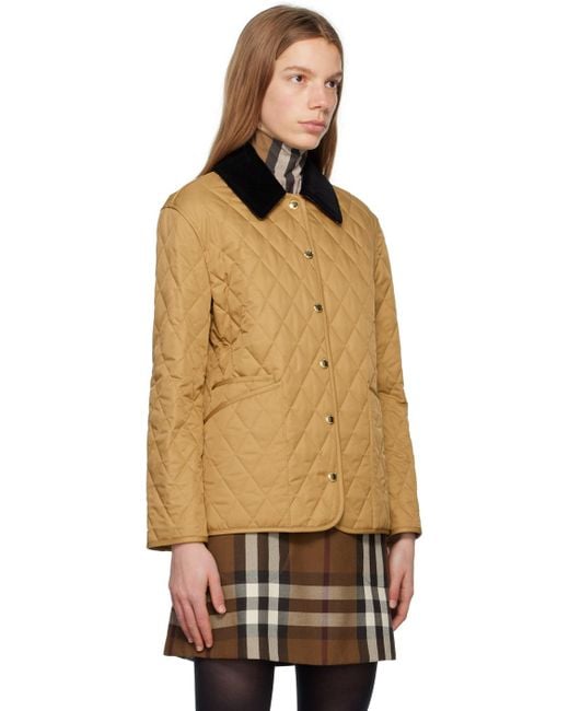 Burberry Natural Tan Quilted Jacket