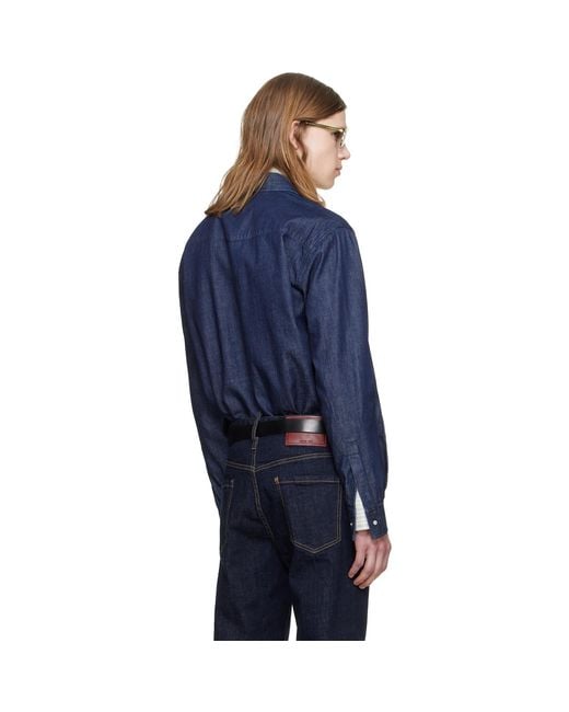 DSquared² Blue Twin Peaks Denim Shirt for men