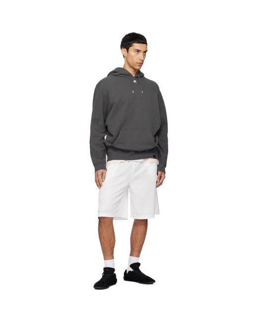 Courreges Black Oversized Hoodie for men