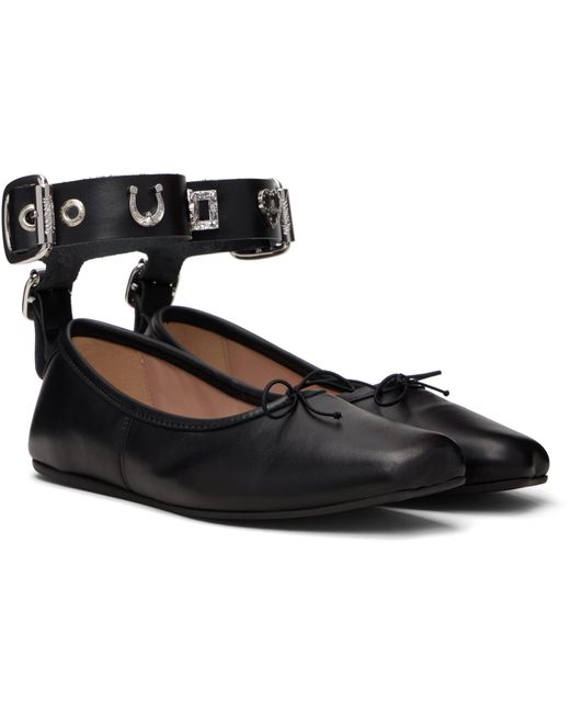 Vivienne Westwood Black Bardot Ballerina Flats