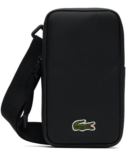 Lacoste Black Lcst Phone Pouch for men