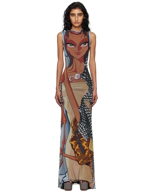 OTTOLINGER Black Mesh Maxi Dress