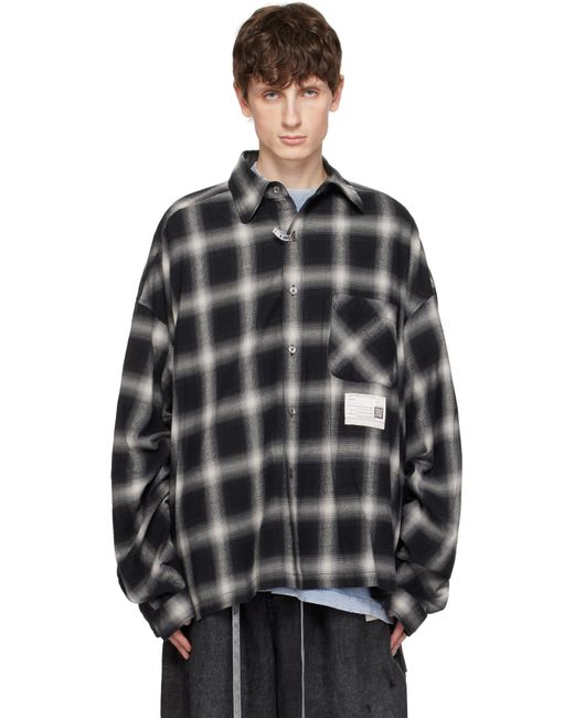 メンズ Maison Mihara Yasuhiro ブラック 2 Shirts Combined 長袖シャツ Black