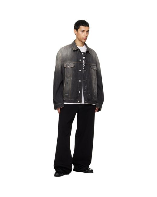 Acne Black Oversized Denim Jacket for men