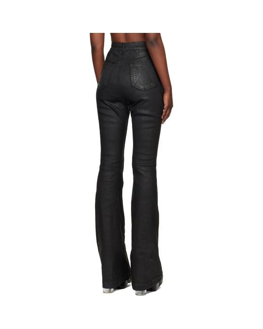 Rick Owens Black Temple Bolan Bootcut Jeans
