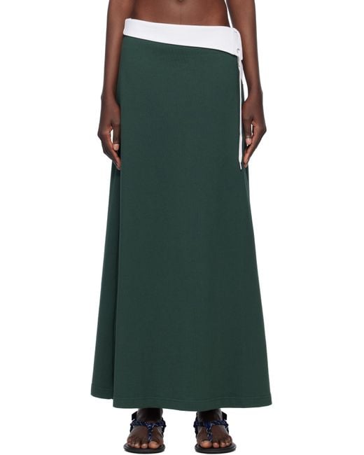 JULIE KEGELS Green Polo Maxi Skirt