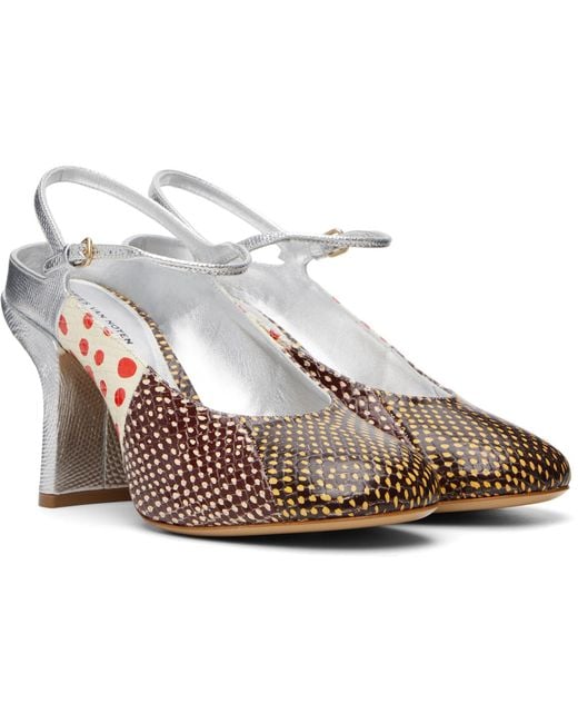 Dries Van Noten Black Patchwork Heels