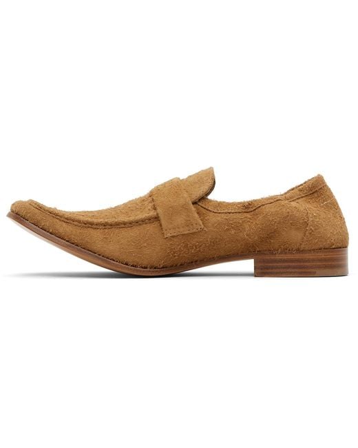 MM6 by Maison Margiela Black Tan Swing-Toe Leather Loafers for men