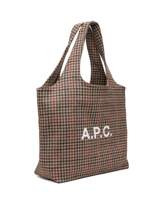 A.P.C. Brown Ninon Tote for men