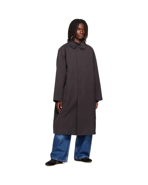 Studio Nicholson Blue Crowe Trench Coat for men