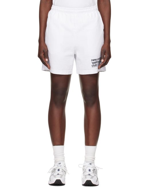 Short De Sport Blanc À Logo Usa Wellness Club Sporty & Rich en coloris White